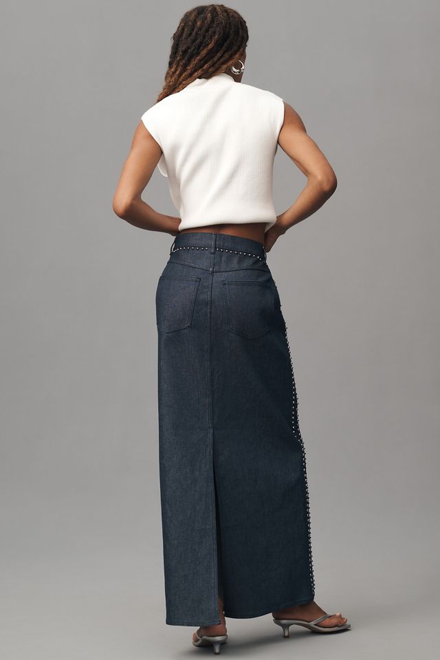 Gestuz Rockie High-Waisted Denim Maxi Skirt #2