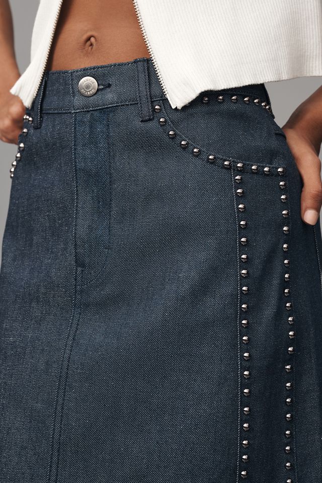Gestuz Rockie High-Waisted Denim Maxi Skirt #3