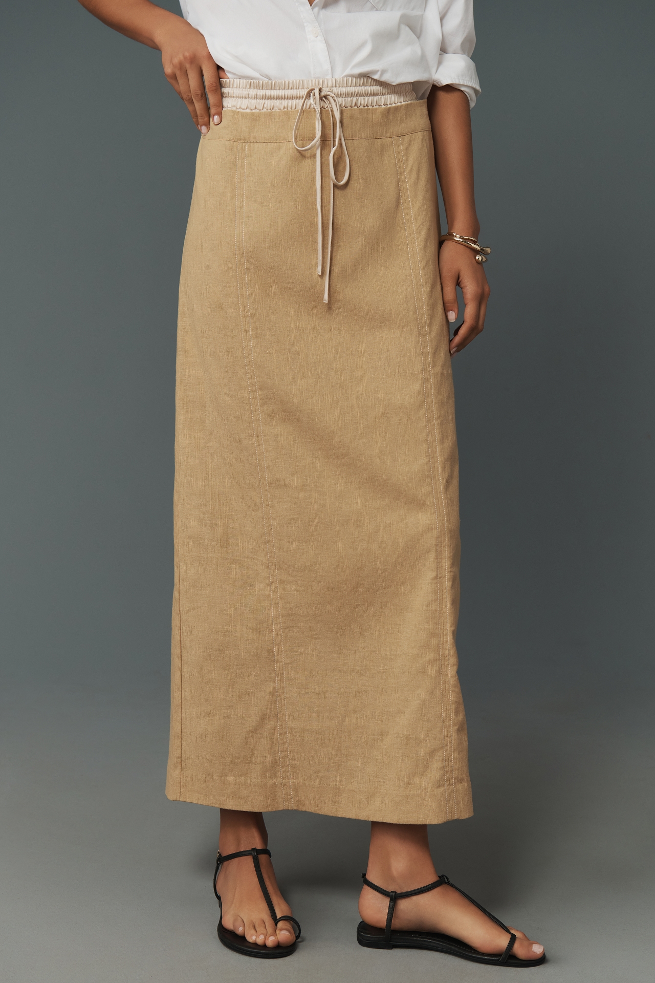 Gestuz FeleaGZ Linen High-Waisted Maxi Skirt