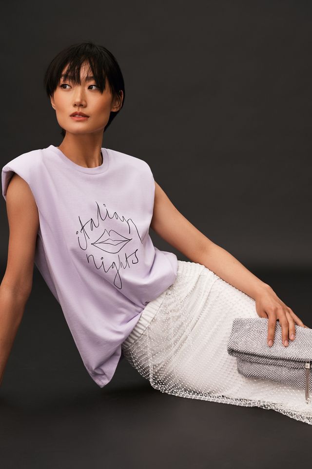Stella Nova Teri Structured Graphic Muscle Tee | Anthropologie
