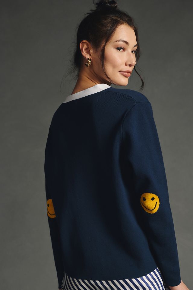 KULE The Fede Smiley Face Cardigan