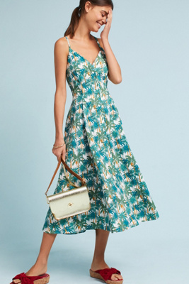 anthropologie gold leaf dress Let Me Be Gold Foil Midi Dress