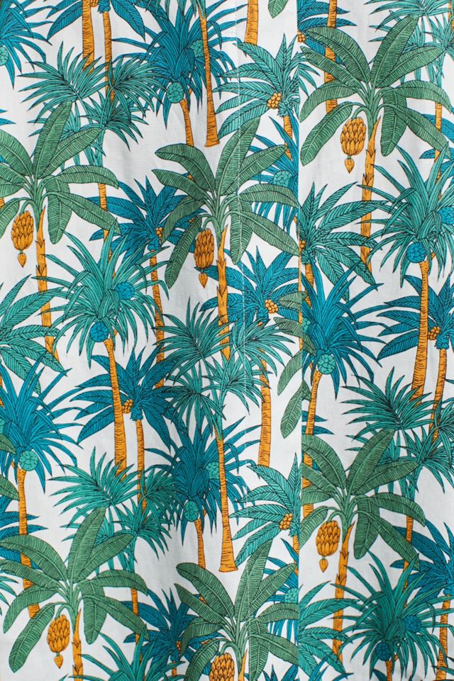 Palm Leaf-Printed Dress #2