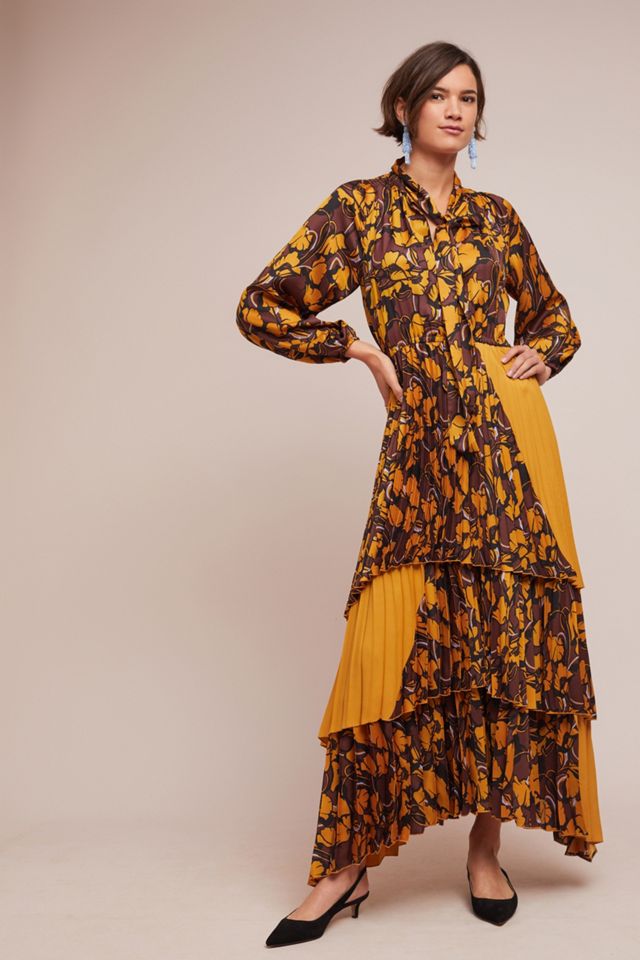 long sleeve drape dress ERDEM