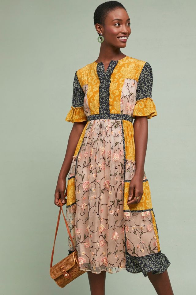 Anthropologie 2025 patchwork dress