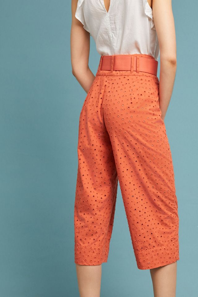 Cropped Eyelet Trousers #1