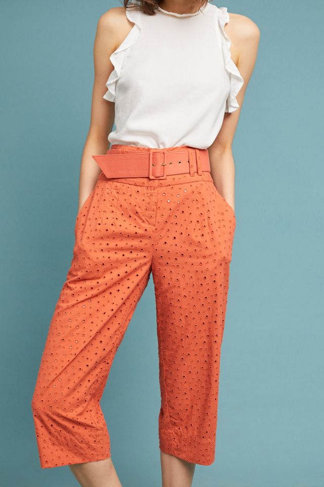 Cropped Eyelet Trousers #2