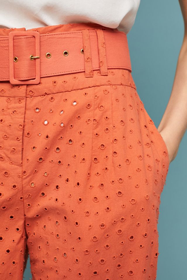 Cropped Eyelet Trousers #3