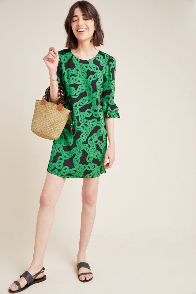 Dvf chain print outlet dress