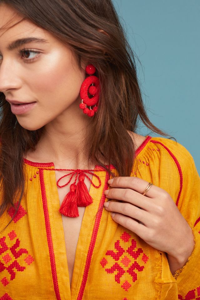 Odessa Embroidered Peasant Top #1