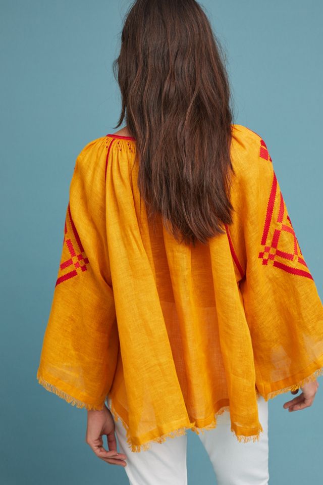 Odessa Embroidered Peasant Top #3