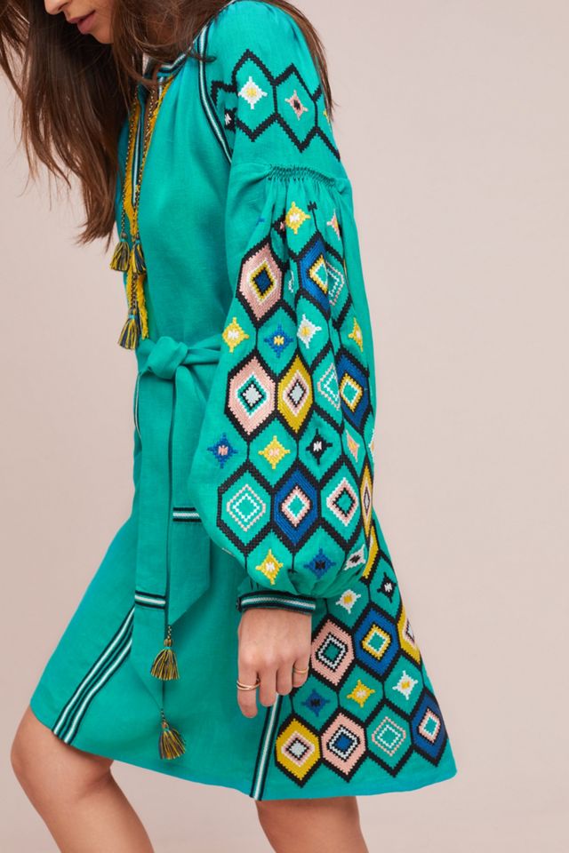 Rochelle Embroidered Peasant Dress #2