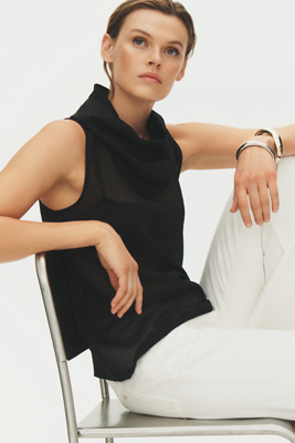 By Anthropologie Wool Blend Cowl-Neck Tank by Anthropologie