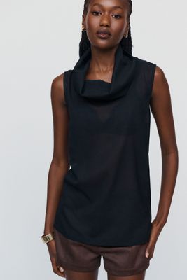 Canotta in lana con collo a ciambella By Anthropologie
