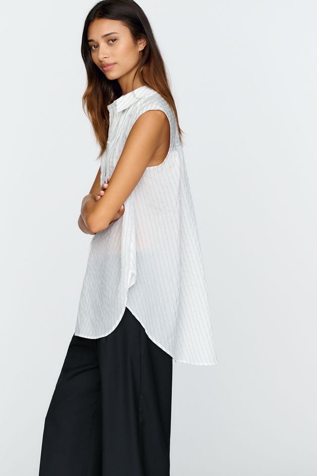 By Anthropologie Sheer Tunic Blouse #3