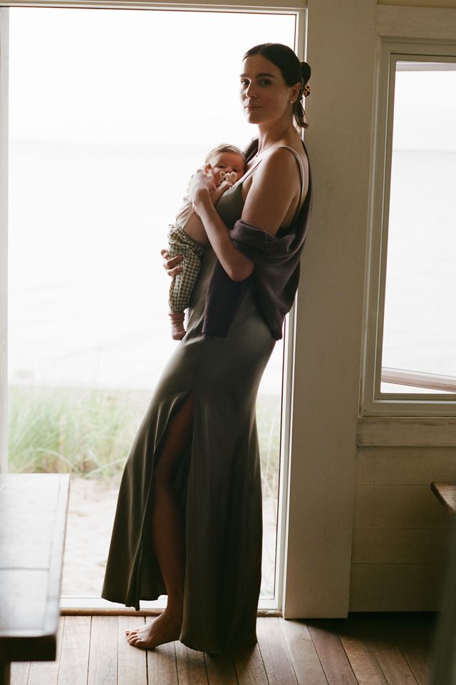 By Anthropologie 100% Silk Midi Slip Dress #9