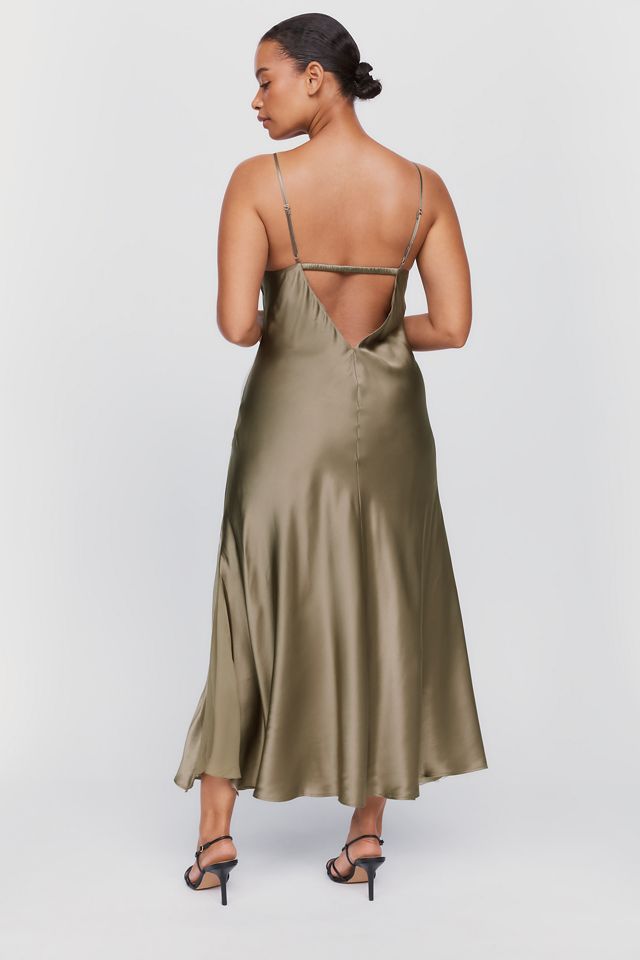 By Anthropologie 100% Silk Midi Dress #8