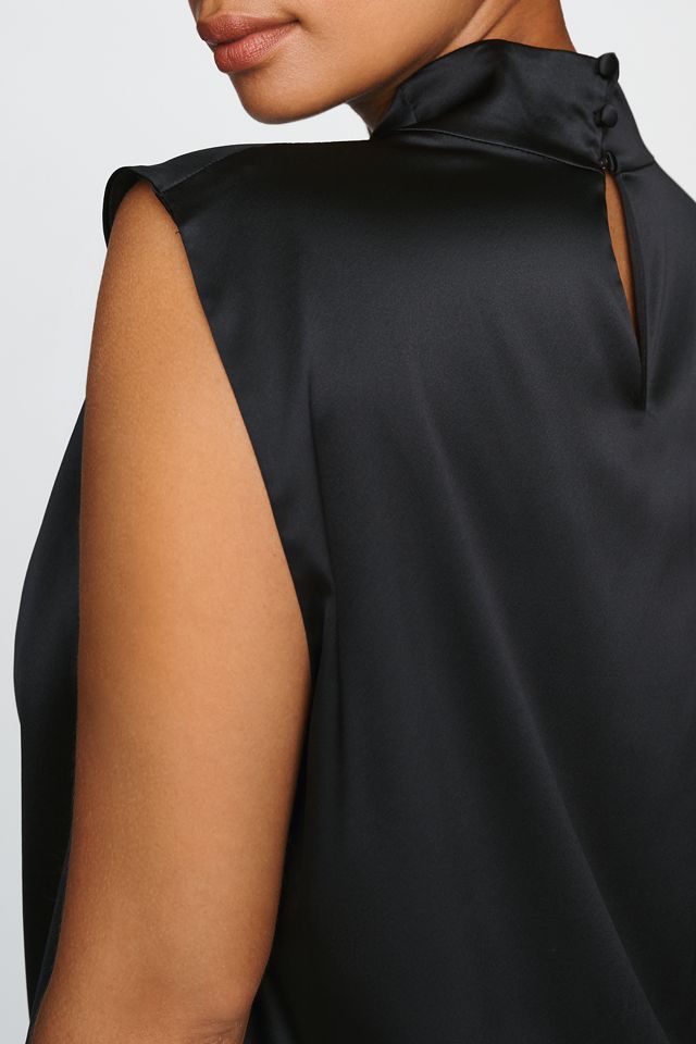 By Anthropologie Stretch Silk Cowl-Neck Top #1