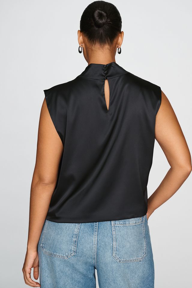 By Anthropologie Stretch Silk Cowl-Neck Top #2