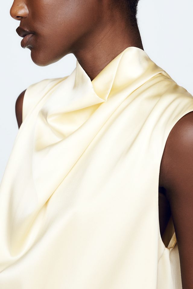 By Anthropologie Opal Stretch Silk Cowl Neck Top #2