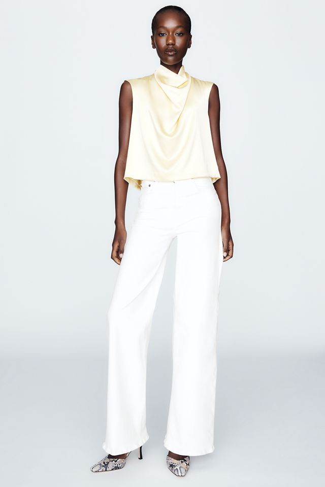 By Anthropologie Opal Stretch Silk Cowl Neck Top #3