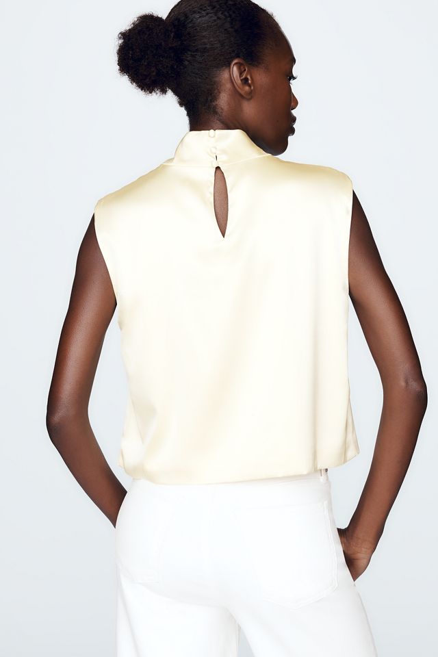 By Anthropologie Opal Stretch Silk Cowl Neck Top #4