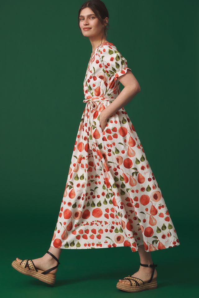 Lisa Says Gah Topanga Puff-Sleeve Midi Dress | Anthropologie