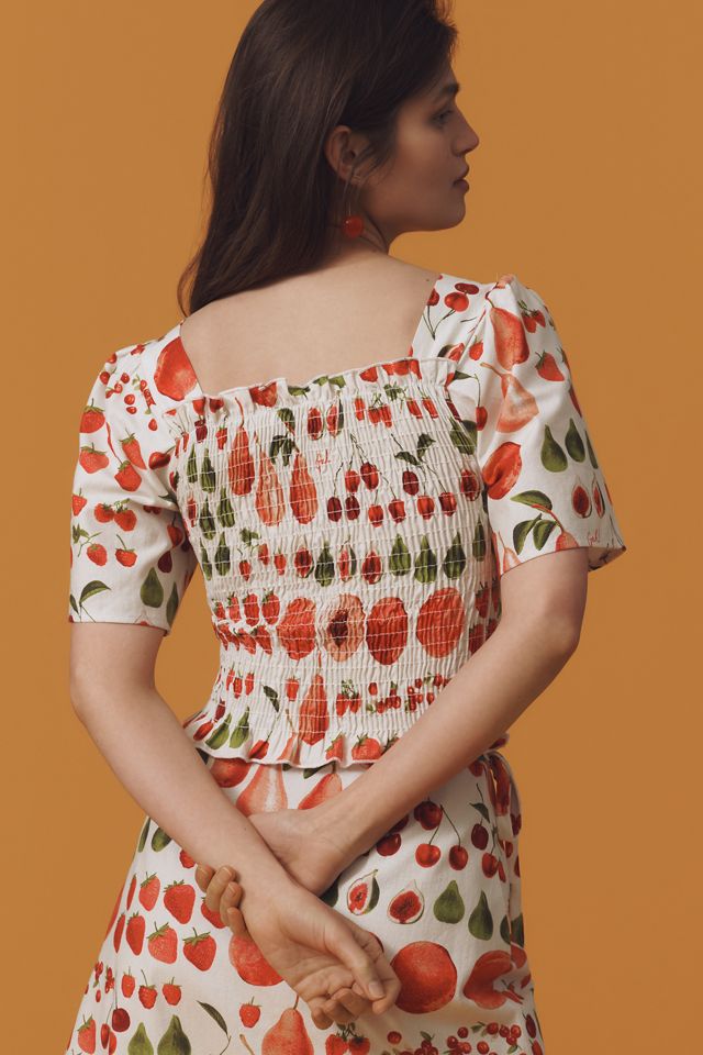 Lisa Says Gah Toni Short-Sleeve Smocked Top #1