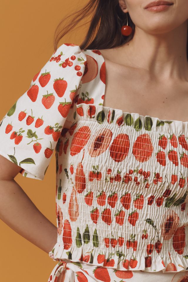 Lisa Says Gah Toni Short-Sleeve Smocked Top #2