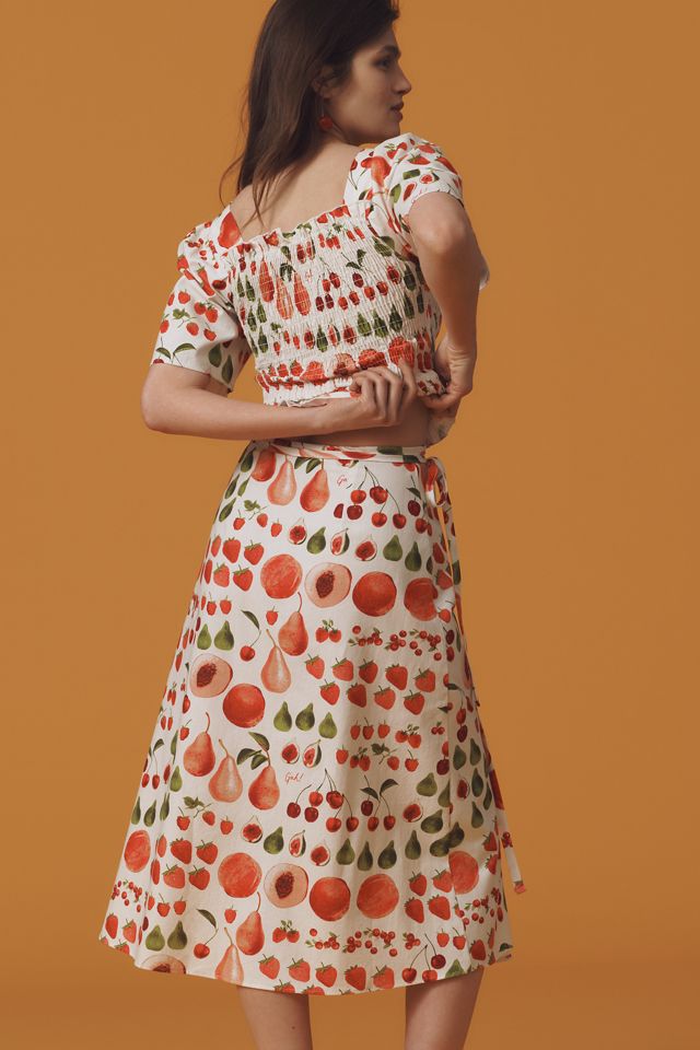 Lisa Says Gah Capri Wrap Midi Skirt | Anthropologie