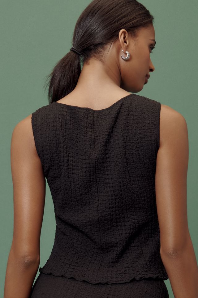 Lisa Says Gah Summer Knit Button-Front Tank Top #1