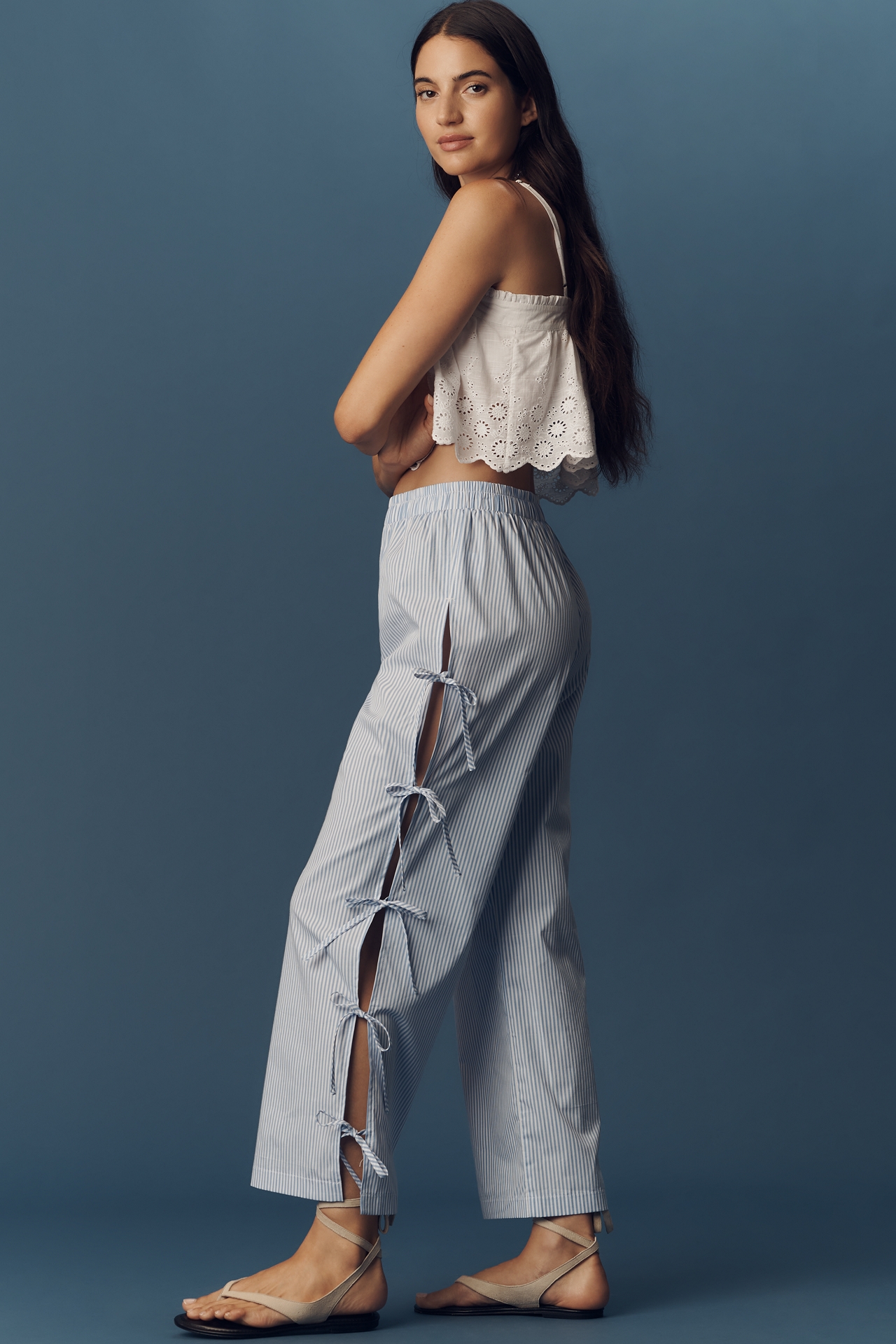 Lisa Says Gah Evelyn Cotton Tie Pants