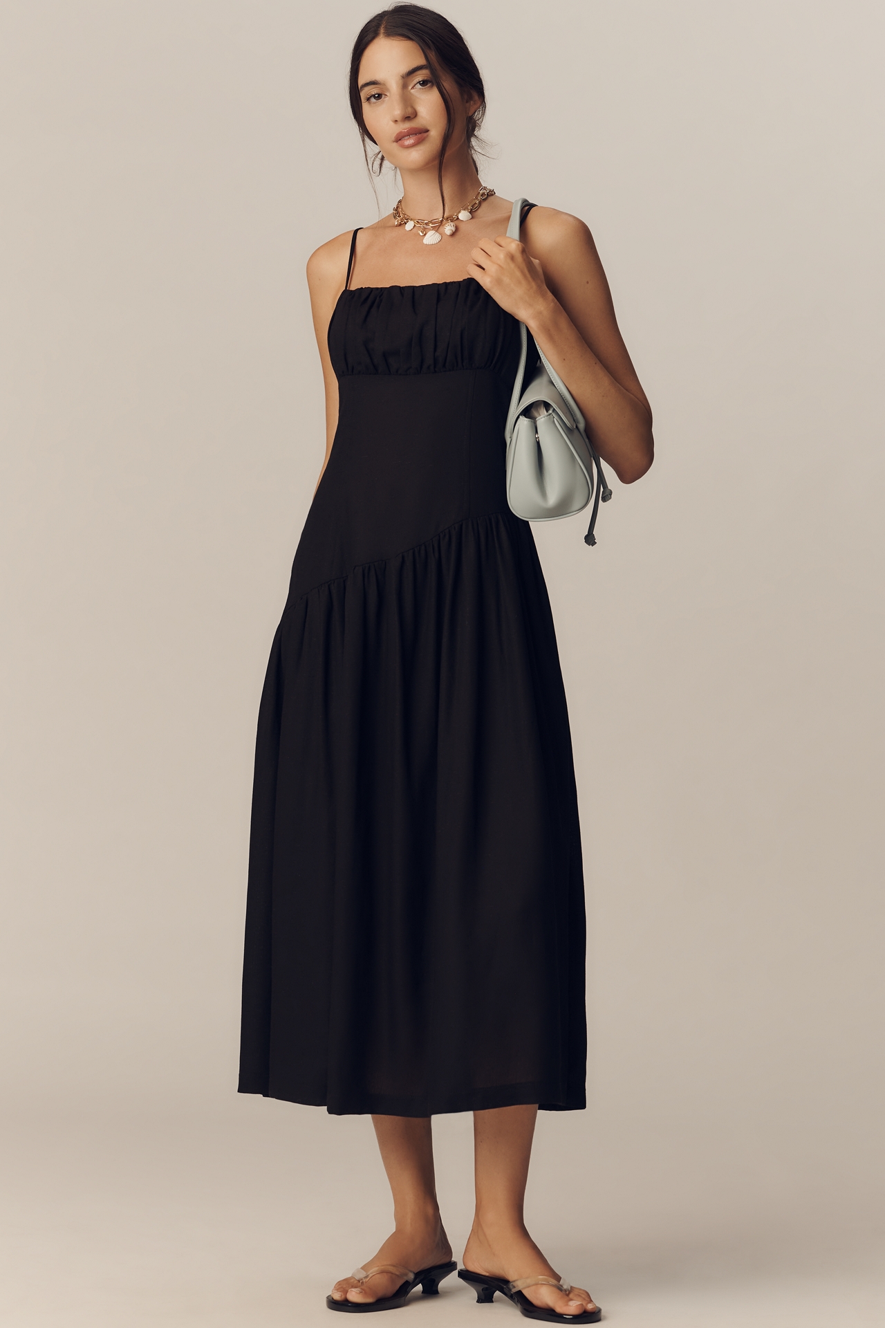 Lisa Says Gah Meg Sleeveless Drop-Waist Midi Dress