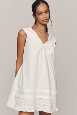 Lisa Says Gah Jenny Cotton V-Neck Mini Dress