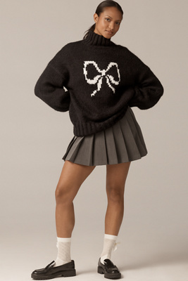 Lisa Says Gah Cece Turtleneck Sweater In Black
