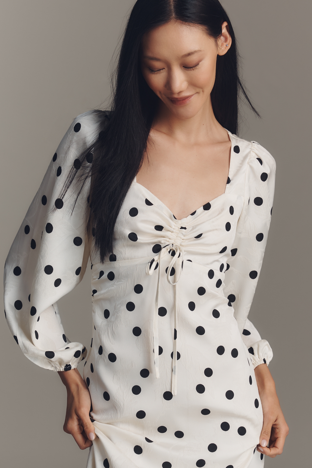 Lisa Says Gah Tiana Long-Sleeve Midi Dress