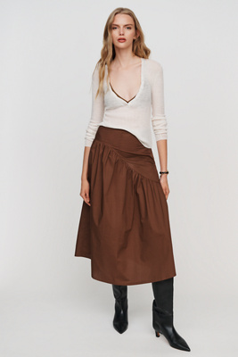 Lisa Says Gah Maeve 100% Cotton Midi Skirt | Anthropologie