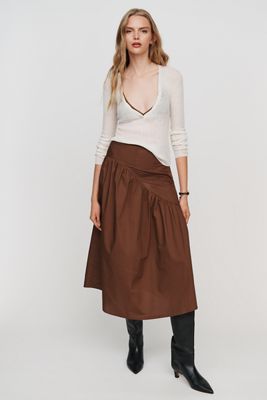 Lisa Says Gah Maeve 100% Cotton Midi Skirt