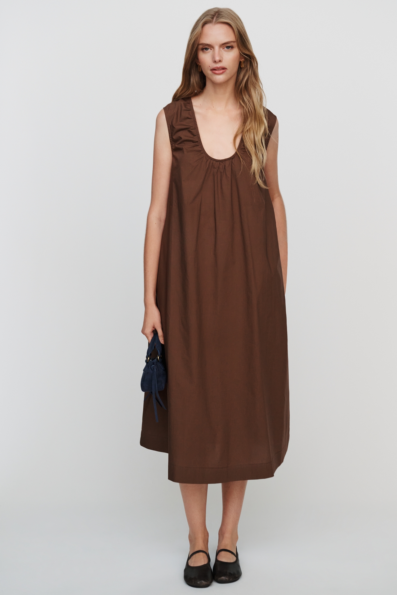 Lisa Says Gah Peggy 100% Cotton Midi Dress