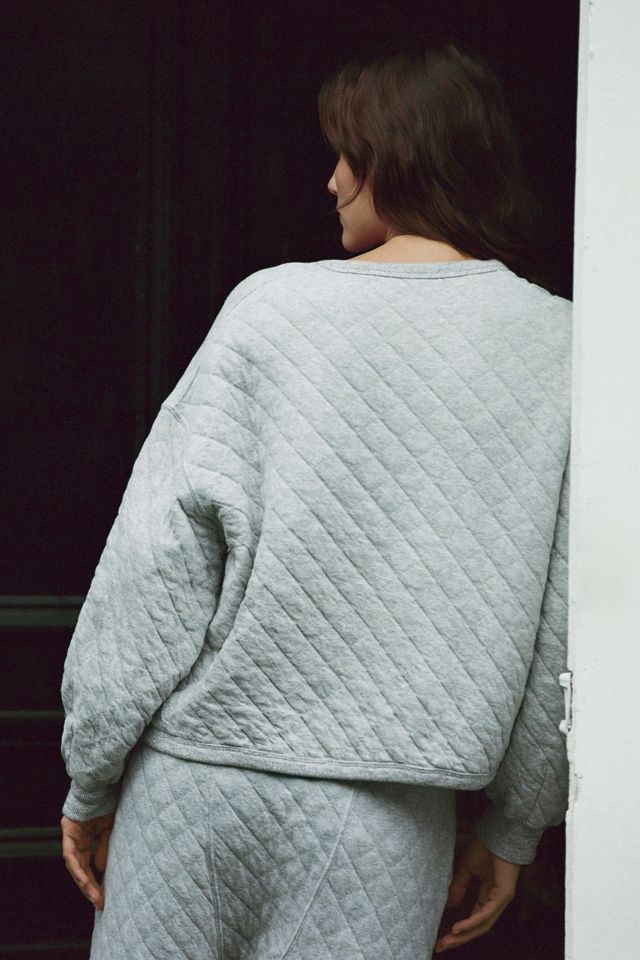 THE GREAT. Quilted Henley Pajama Sweatshirt #1