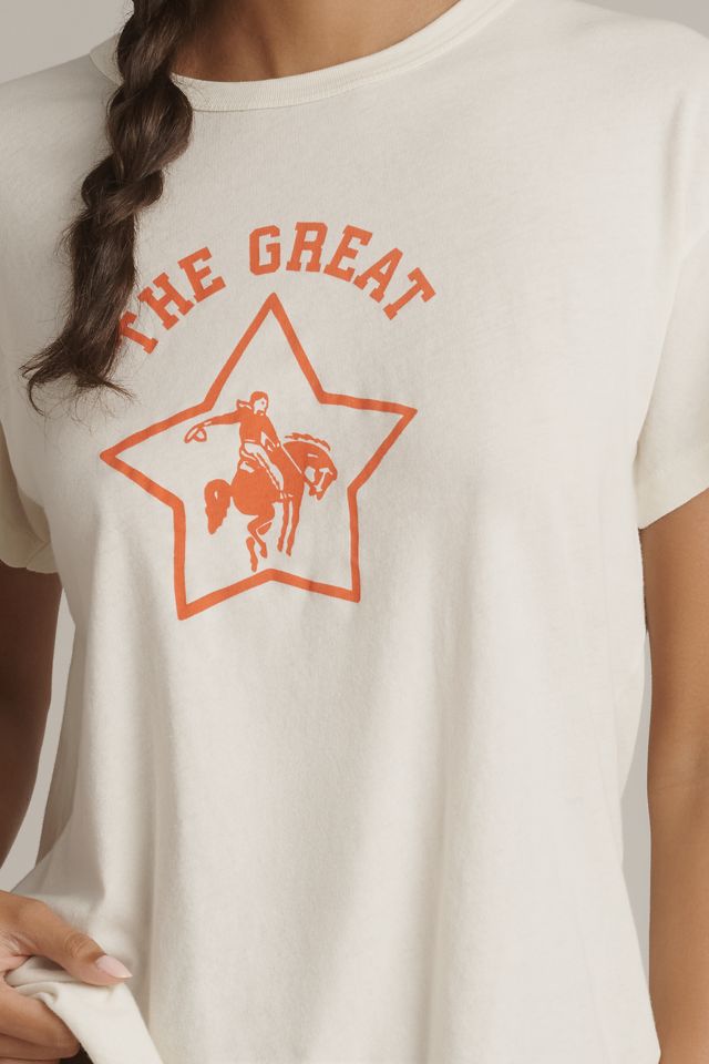 THE GREAT. Boxy Crew Graphic Tee #3