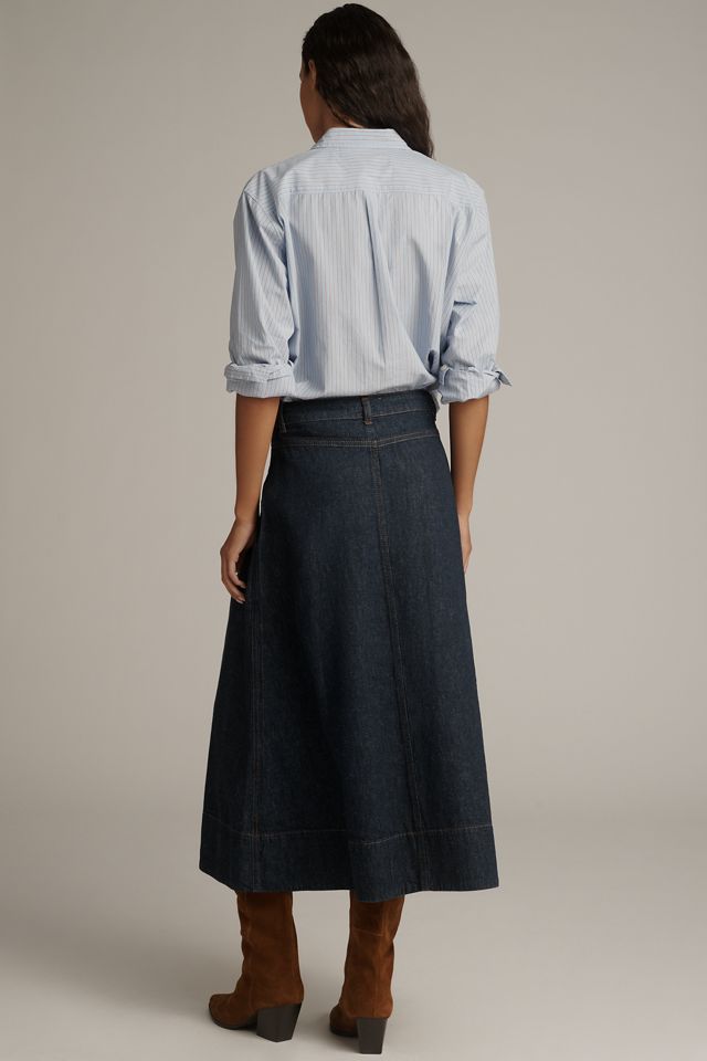 THE GREAT. Field Denim Midi Skirt #2