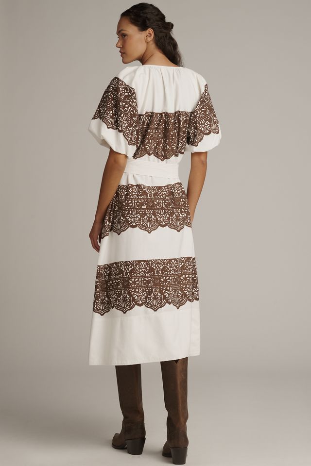 THE GREAT. Fairground Short-Sleeve Midi Dress #1