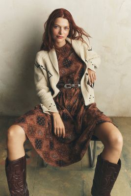 THE GREAT. Horse Lodge Cardigan Sweater