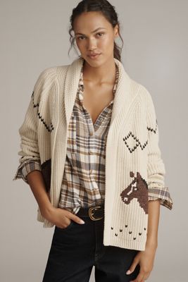 THE GREAT. Horse Lodge Cardigan Sweater