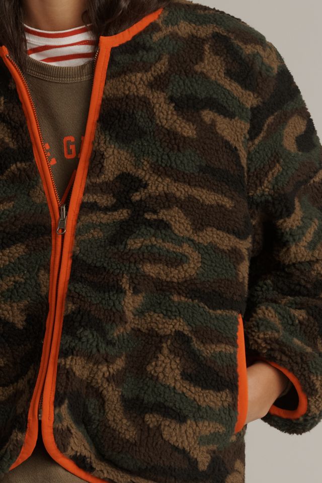 THE GREAT. Reversible Plush Bomber Jacket #5