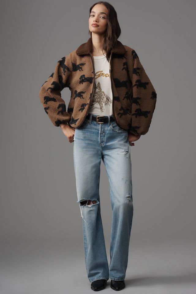 THE GREAT. Pasture Fleece Jacket