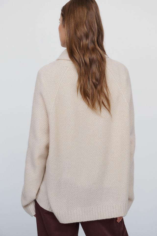 THE GREAT. Cashmere Cable Lodge Cardigan Sweater #1
