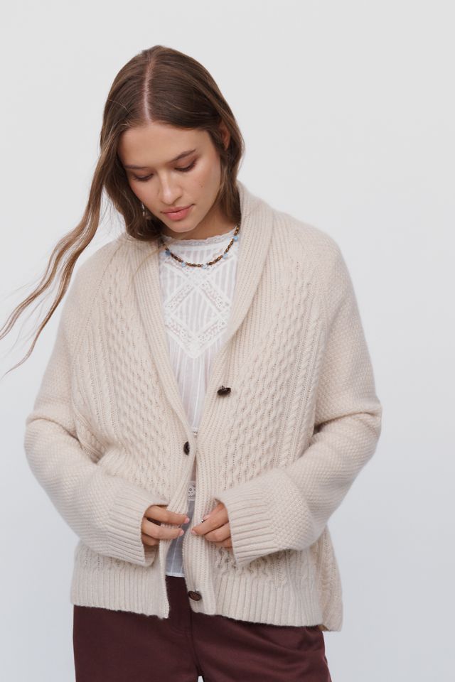 THE GREAT. Cashmere Cable Lodge Cardigan Sweater #2