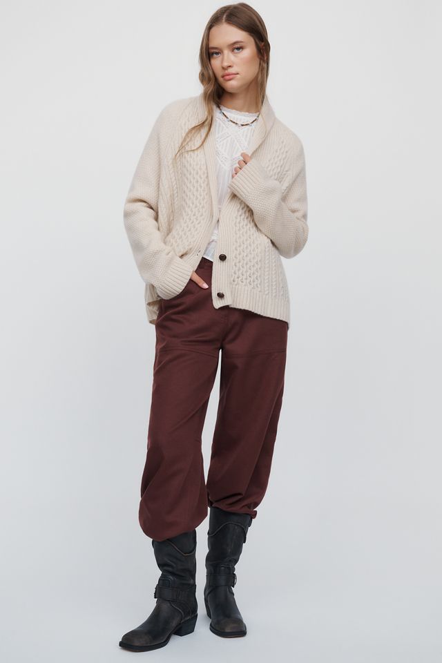 THE GREAT. Cashmere Cable Lodge Cardigan Sweater #4